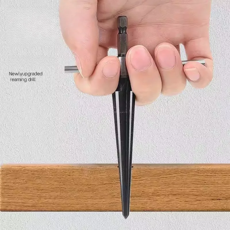 Alesatore a cono macchina per l'ingrandimento dei fori manuale lavorazione del legno perforazione smussatura artefatto punta da trapano per alesatore a spirale in metallo duro