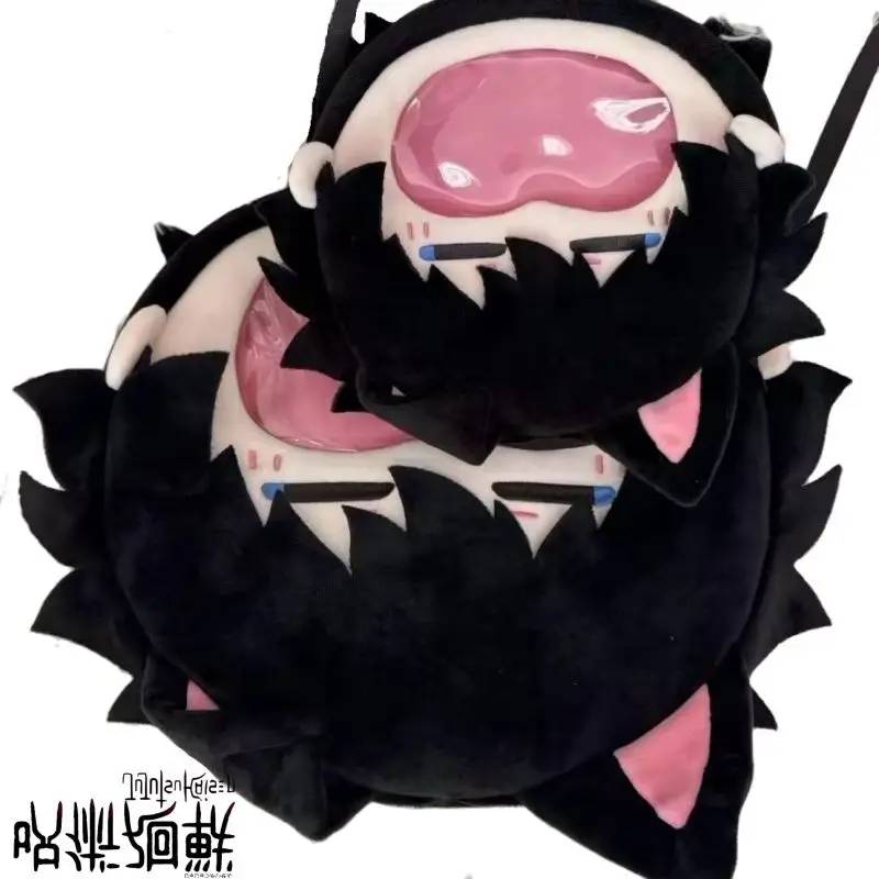 

Рюкзак Jujutsu Kaisen Fushiguro Megumi Itabag: Аниме-мерч, подарок на фестиваль, полупрозрачный, с отделением для значков, большой вместимости