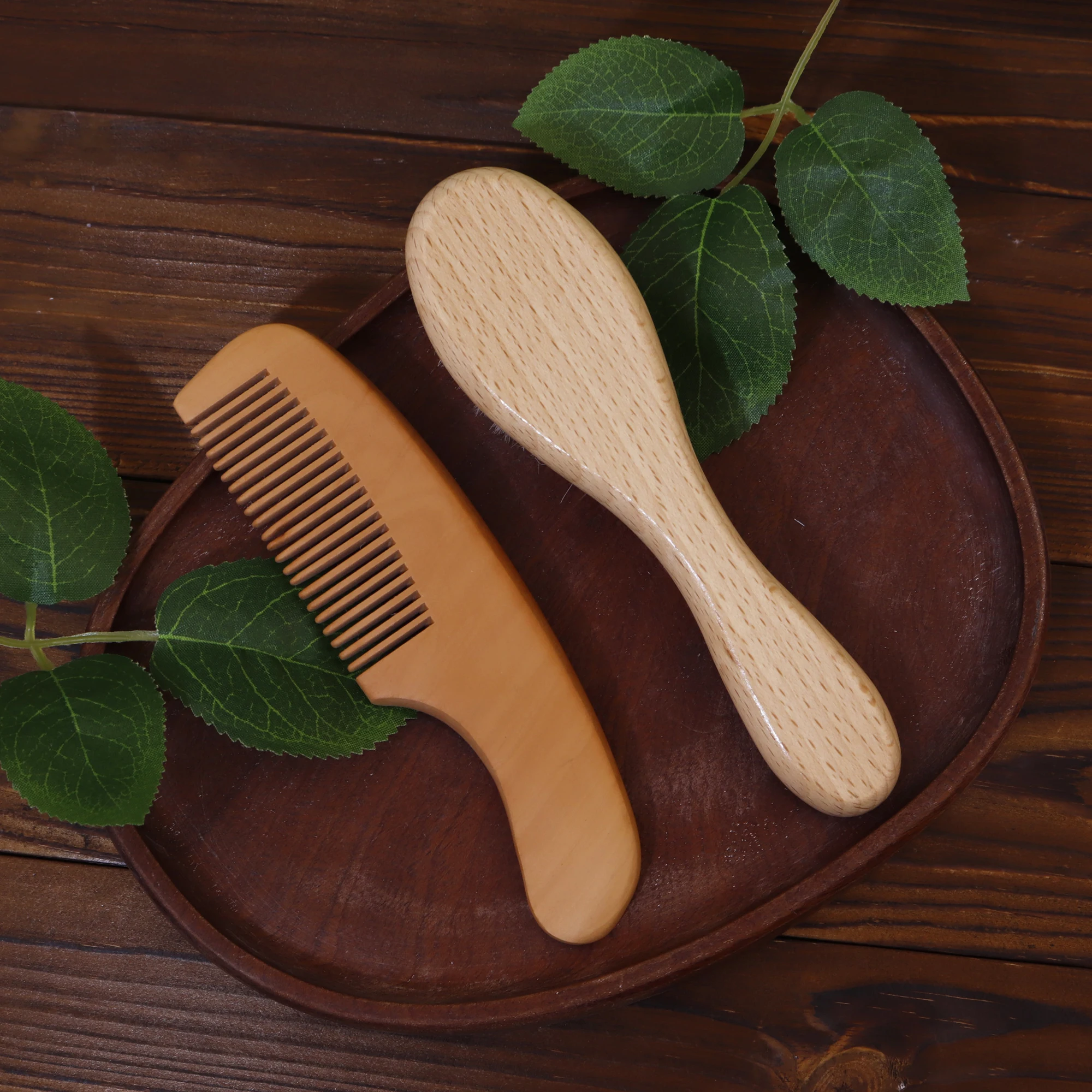 

Деревянная щетка/деревянная расческа, набор из 2 предметов — расчески из шерсти и бука, расчески в форме персикового дерева, специально для париков из натуральных волос