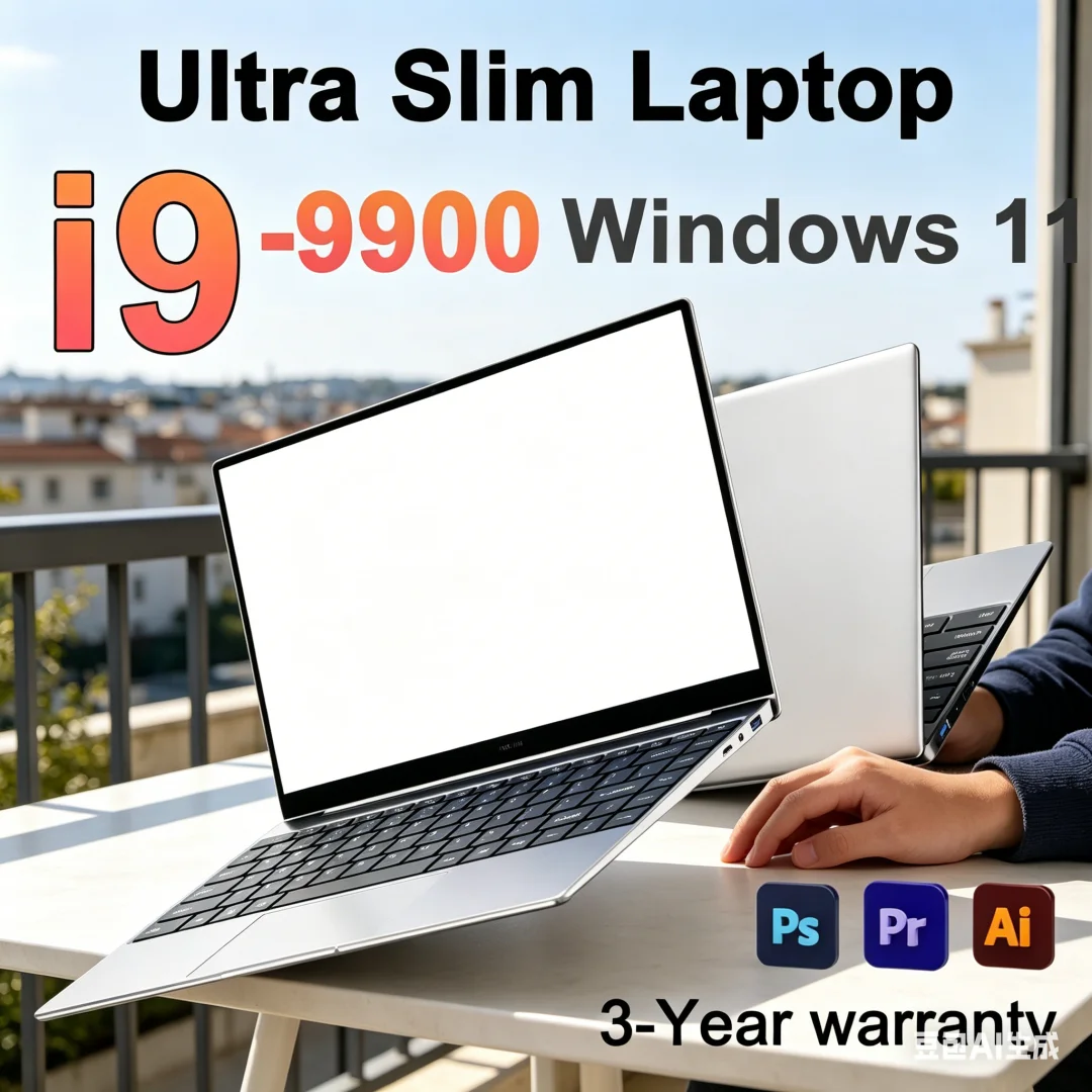 Powerful 14.1" Laptop Intel Core I9-9900 32GB 2TB Gaming PC Super Thin Office Study Computer PC Windows 11 Pro 1920*1080 HD