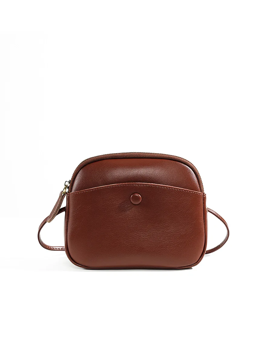 YANATARI Mini Small Genuine Leather Vintage Bag Crossbody Bag Luxury Mobile Phone Shoulder Bag Women Mobile Bag for Women view 3