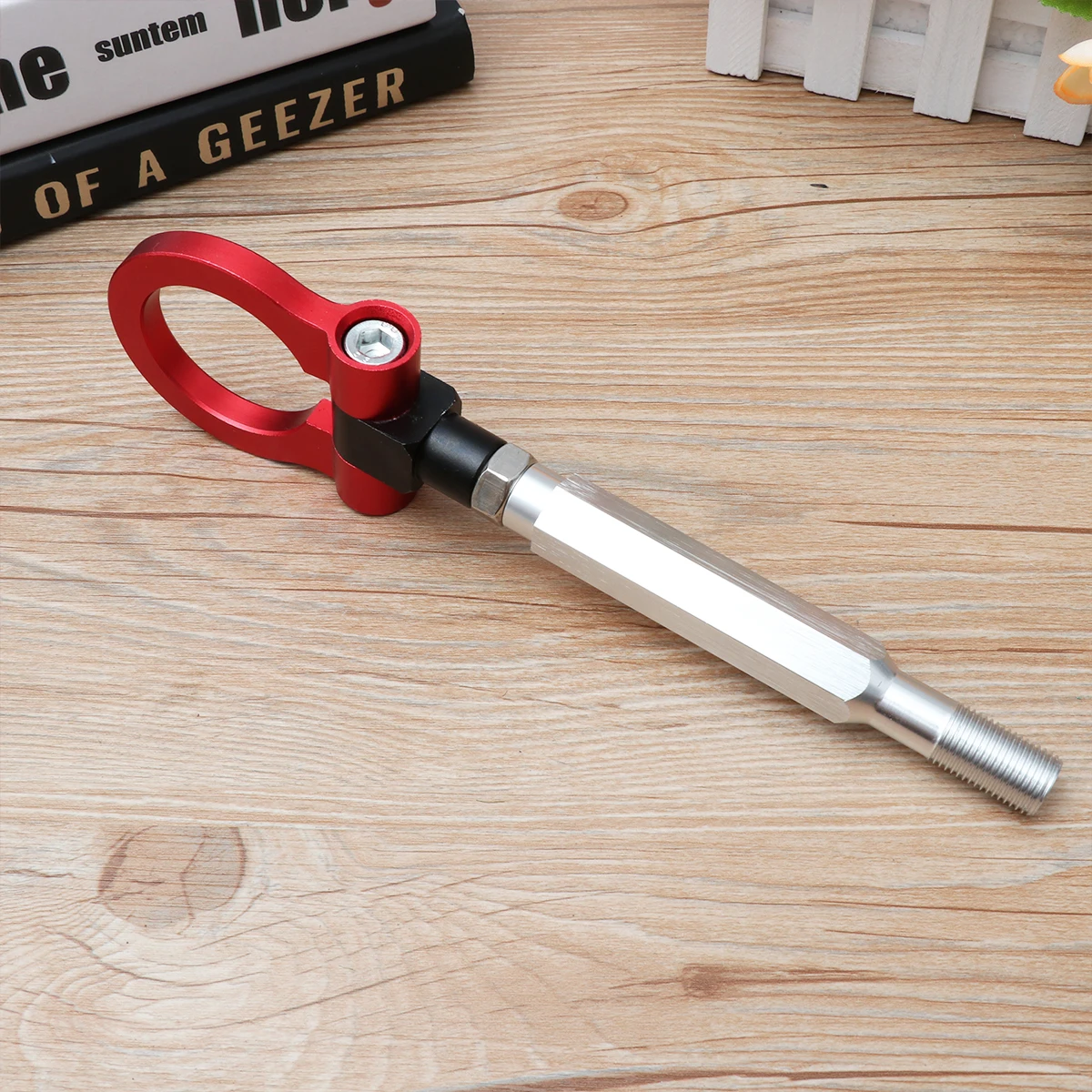 

Car Front Bumper Trailer Towing Hook Racing Sports Vehicles Lightweight Easy Carry Red Car Modification Bumper Tow Hook Trailer