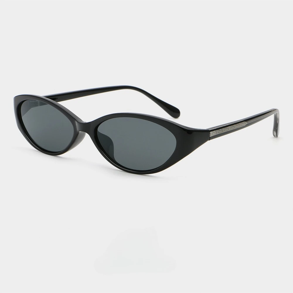 Unisex Cat-eye Oval-shaped Sunglasses European and American Style Propionic Acid Pin Sunglasses