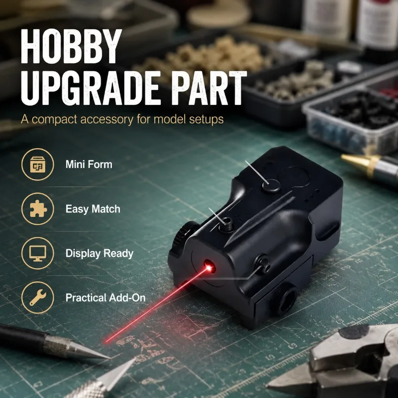 Universal 20mm Rail Decor Indicator, Lockable Red‑beam Module for Hand‑assembled Hobby Parts