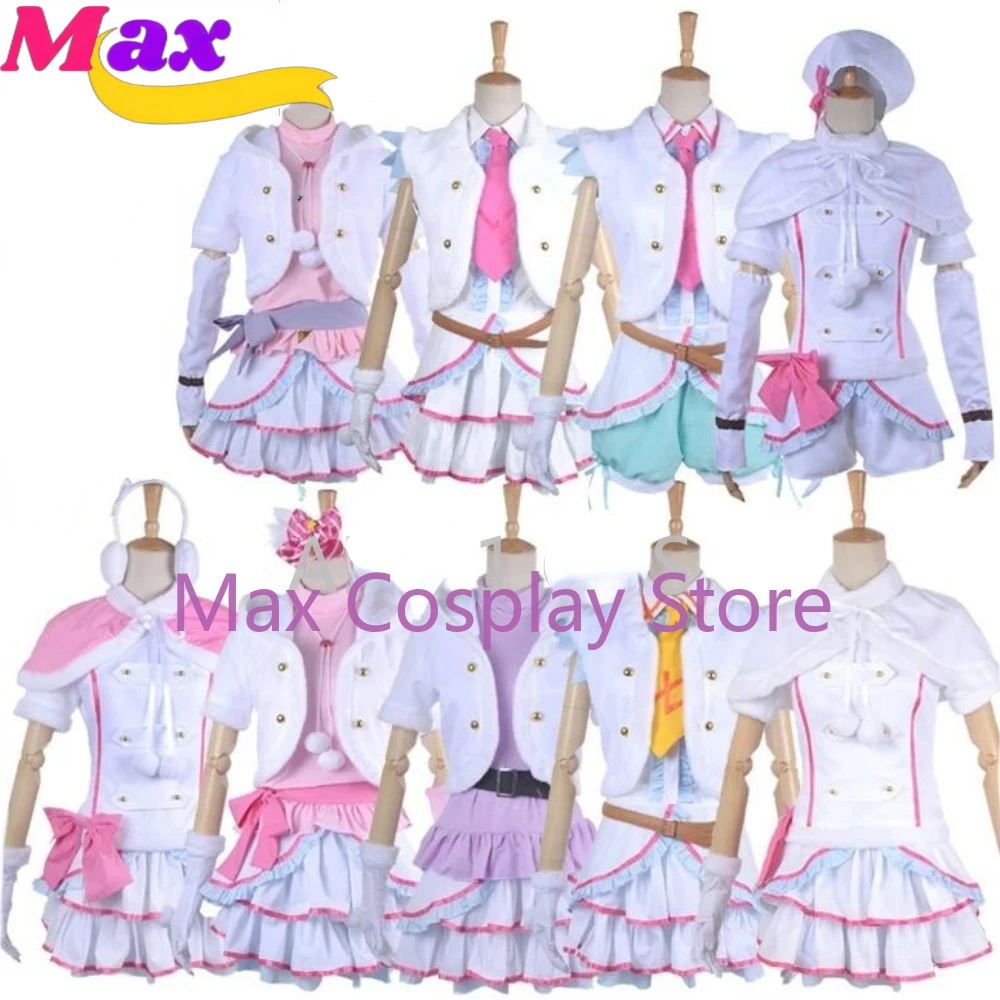 

Max Anime μ'S Snow Halation Kotori Minami Nico Yazawa Rin Hoshizora Cosplay Costume Wig Winter Lolita Dress Suit LL