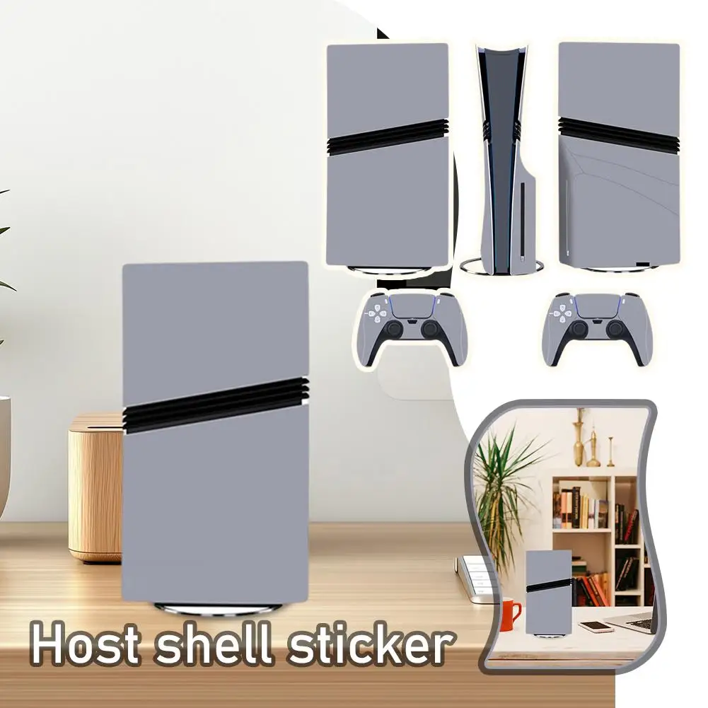 For Ps5 Pro Console Handle Stickers Antiscratch Dustproof For Ps5 Pro Console Stickers Solid Color Modified Stickers For Ps V8o4