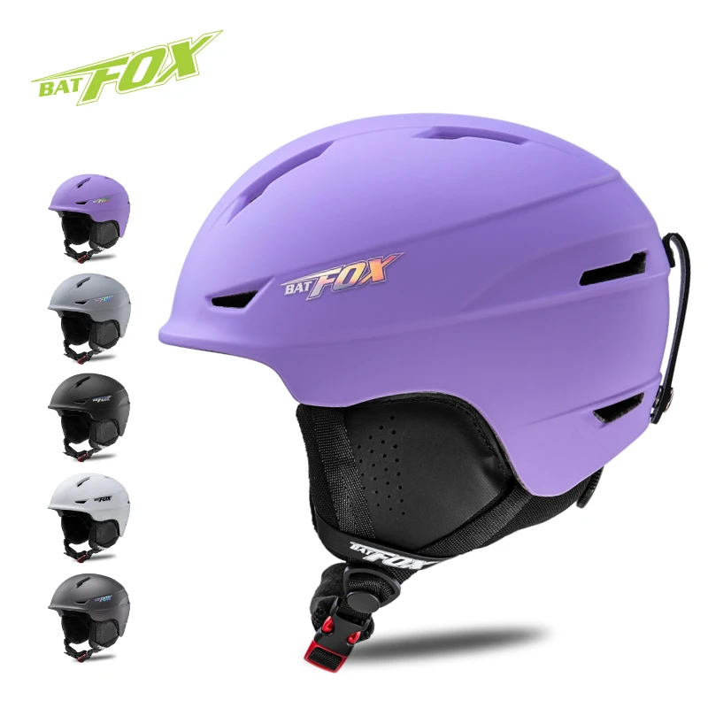 BATFOX Ski Helmet High-quality Warm Skating Snowmobile Snowboard Safety Sports Equipment Detachable Women Men Cycling Helmets