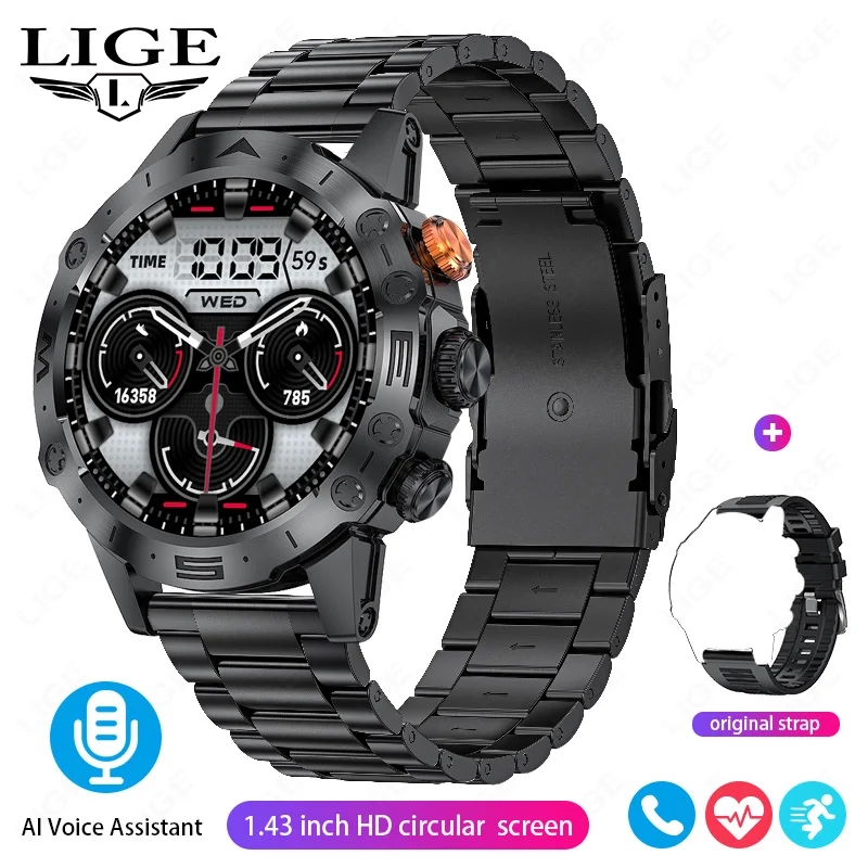 LIGE Smart Watch with 1.83-Inch Display