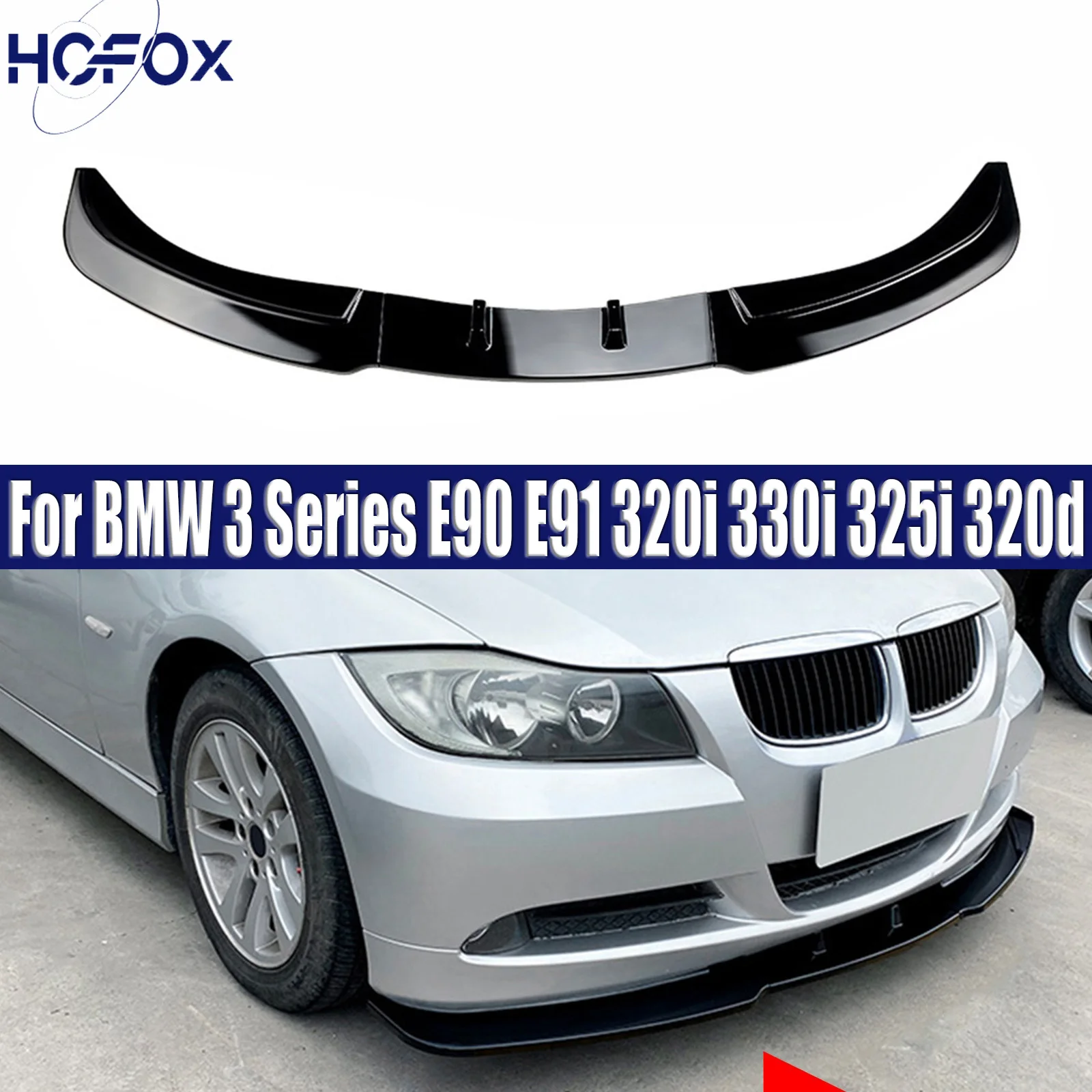 

Front Bumper Lip Spoiler Splitter Canard Lip Diffuser For BMW 3 Series E90 E91 320i 330i 325i 320d 330xi 335xi 2005-2008