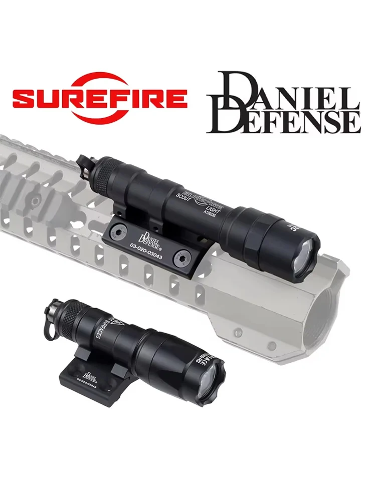 Latarka taktyczna SureFire M300 M600 z bocznym światłem Scout Light, mocowaniem Daniel Defense na szynę 20MM, sprzęt do airsoftu. (M600C 1 Mount BK) — Zdjęcie 2 z 2