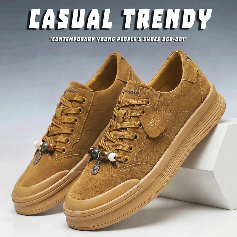 Men's 2026 Autumn New Retro Beaded Suede Skate Shoes, Lightweight Non‑Slip Versatile Casual Sports Sneakers