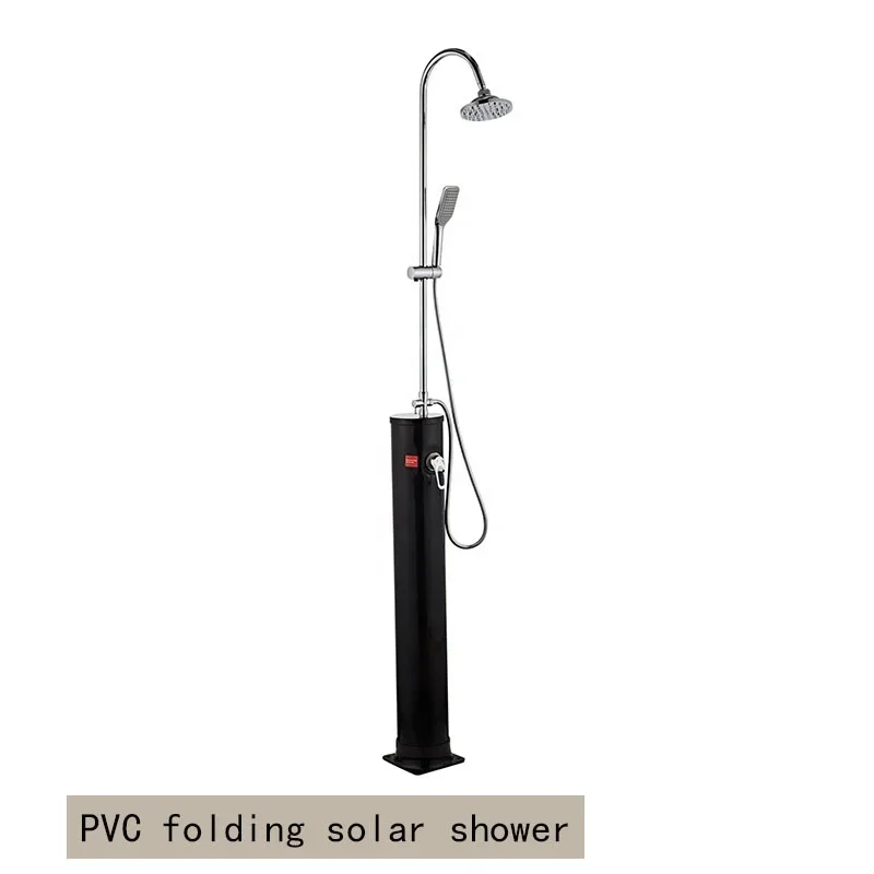 two-stage outdoor solar shower for family garden beach with shower and faucet