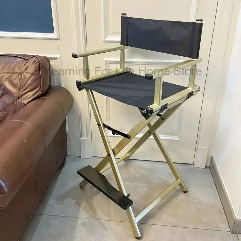 

High Aluminum Frame Makeup Artist Director Chair Foldable Outdoor Furniture Lightweight Portable Folding Director Makeup Chair
