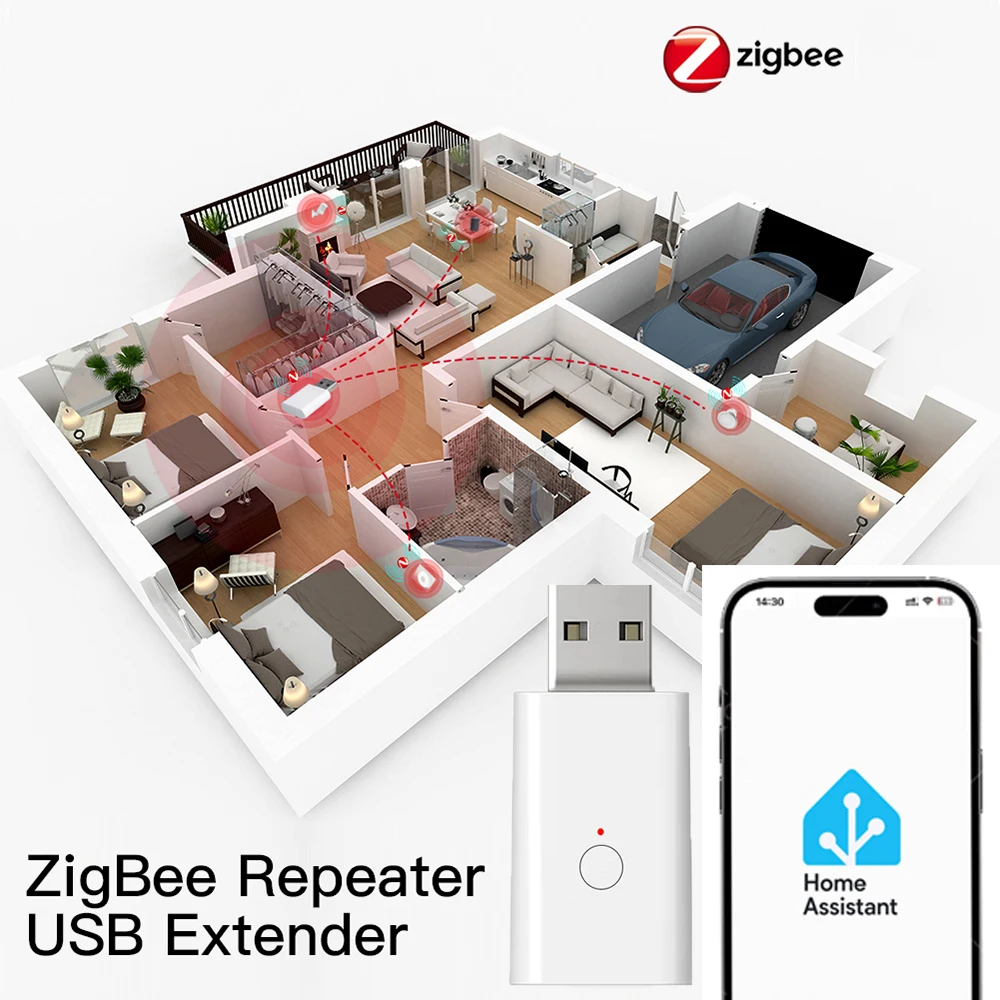 للمنزل مساعد زيجبي 3.0 مكرر إشارة USB مكبر صوت أحادي موسع توصيل أجهزة زيجبي الذكية تعمل مع زيجبي2MQTT