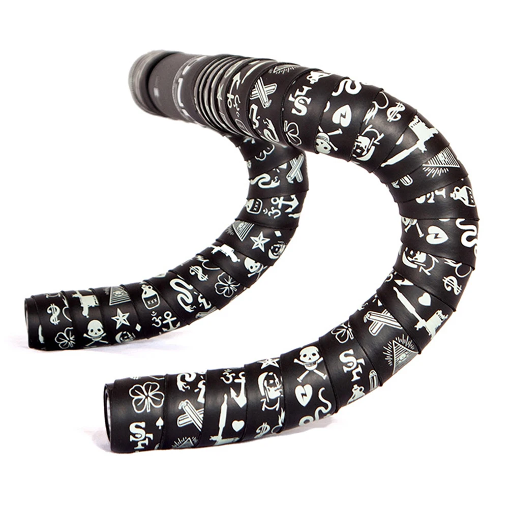 شريط مقود الدراجة الناعم المتوهج في الظلام، أحزمة مقبض الدراجة المضادة للانزلاق