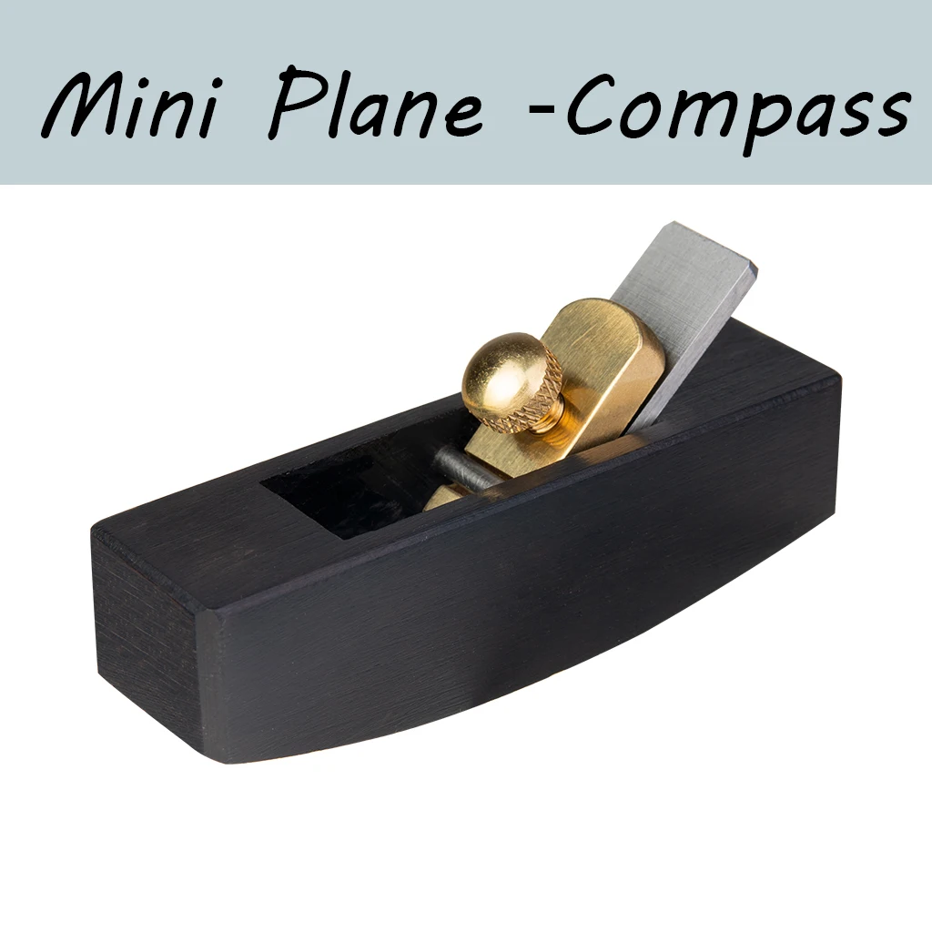 LOOK Ebony Wood Mini Plane European-Style Compass Mini Ebony Plane Durable Angle Plane Violin/Viola/Cello/Guitar/Ukulele Maker