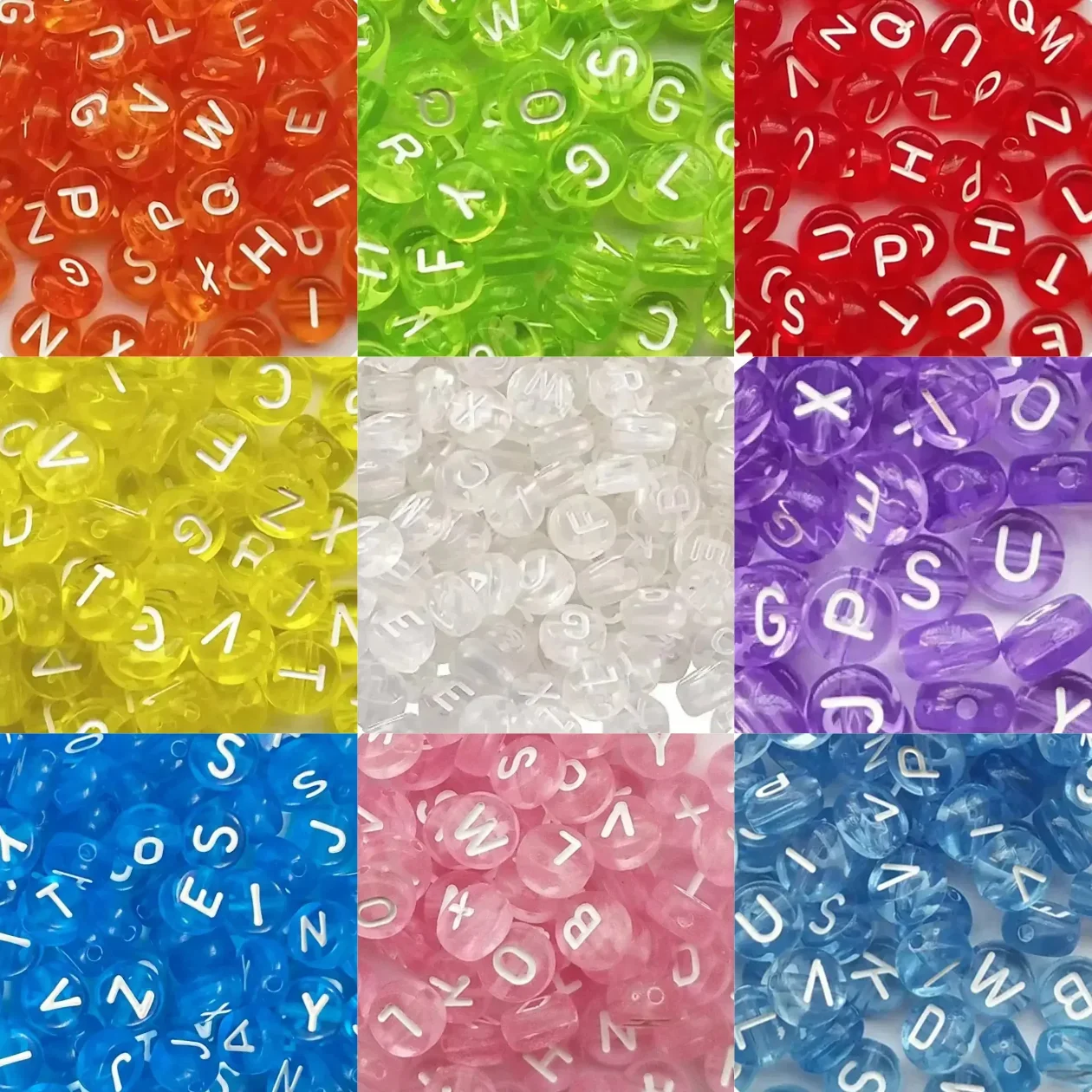 

100-500 шт. акриловые смешанные бусины с буквами, круглые плоские свободные бусины-разделители с алфавитом для изготовления ювелирных изделий, аксессуары для браслетов ручной работы «сделай сам»