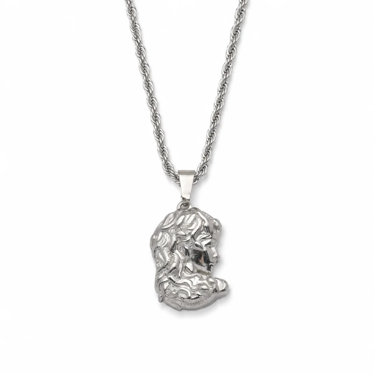 Medusa Gorgon Head Pendant Stainless Steel Ancient Greek Mythology Gothic Amulet Necklace For Men Punk Jewelry