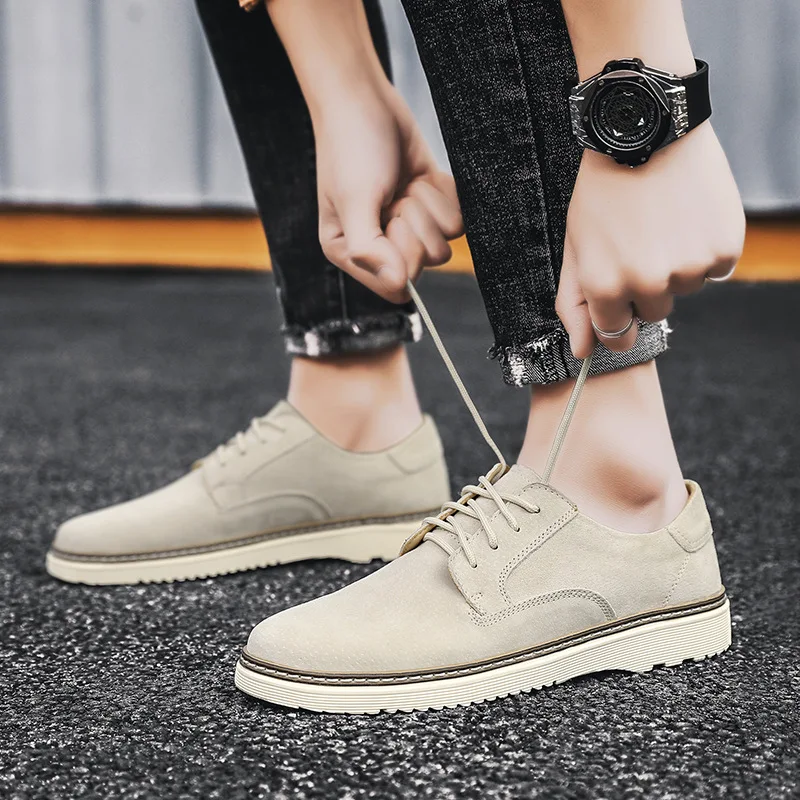 Men's Classic Genuine Leather Casual Sneakers Elevator Men Shoes Comfortable Increase Insole Taller Leisure Sports Shoes for Man