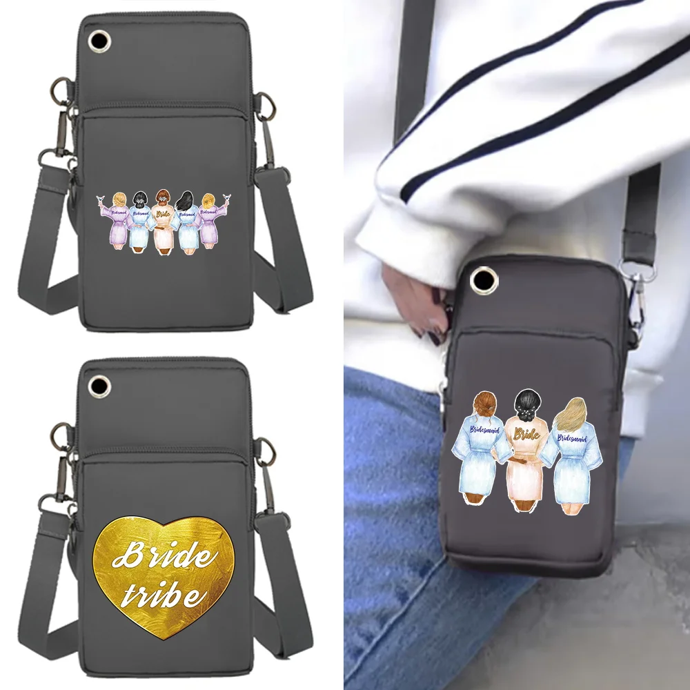 Mobile Phone Bag Wrist Pack Wallets Crossbody Bags Bride Print Organizer for Apple/Huawei/Samsung Cell Phone Accessories Packet