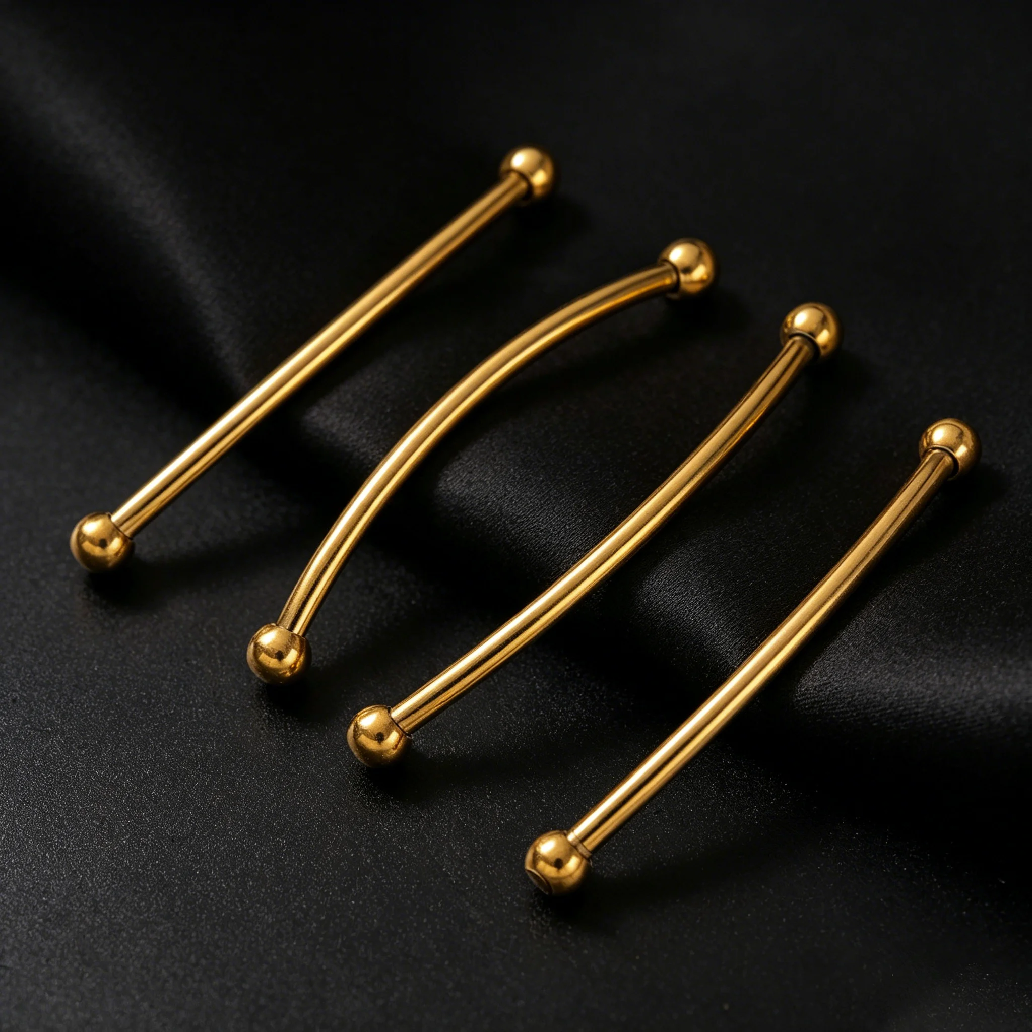 5 Stück/Set Edelstahl Gebogene Lange Röhren-Abstandshalter-Perlen Verbinder für DIY Schmuckherstellung Handwerk Armbänder Halsketten Zubehör – Detail 6