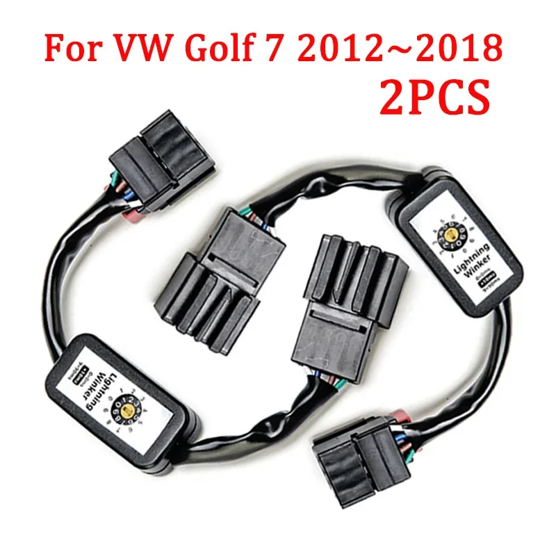 

L&R 2Pcs Dynamic Turn Signal Indicator LED Taillight Add-on Module Cable Wire Harnes For Volkswagen VW Golf 7 2012-2018