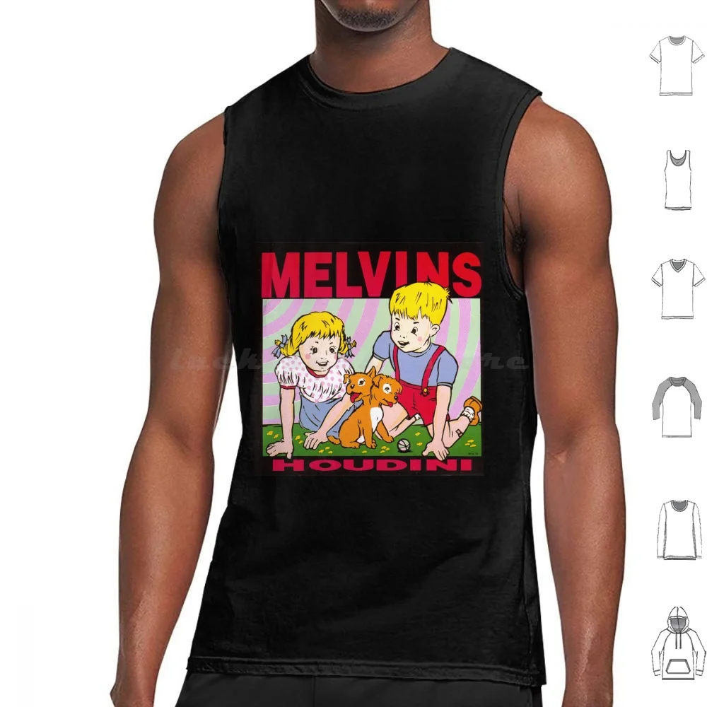 Melvins-Houdini Tank Tops Print Cotton Melvins Houdini Grunge Cobain Atlanta King Buzzo Metal Sludge Sludge Metal Seatlle