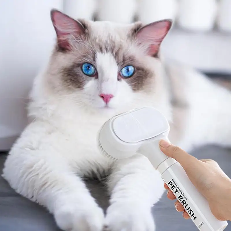 Dry Cat Shampoo Waterless Brush Refillable Mousse & Shampoo Cat Bath Brush Dog Shampoo Brush For Quickly Clean Up Cat Grooming