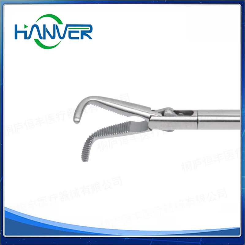 Laparoscopic Surgical Forceps, Medical Curved Forceps 10mm Right Angle Forceps, Large Forceps