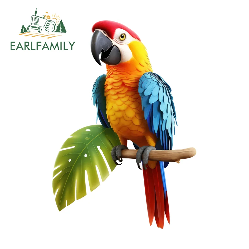 EARLFAMILY Parrot DIY Stickers Beautiful Motorbike Decal Occlusion Scratch Practical Waterproof Sunscreen Campervan Accessories