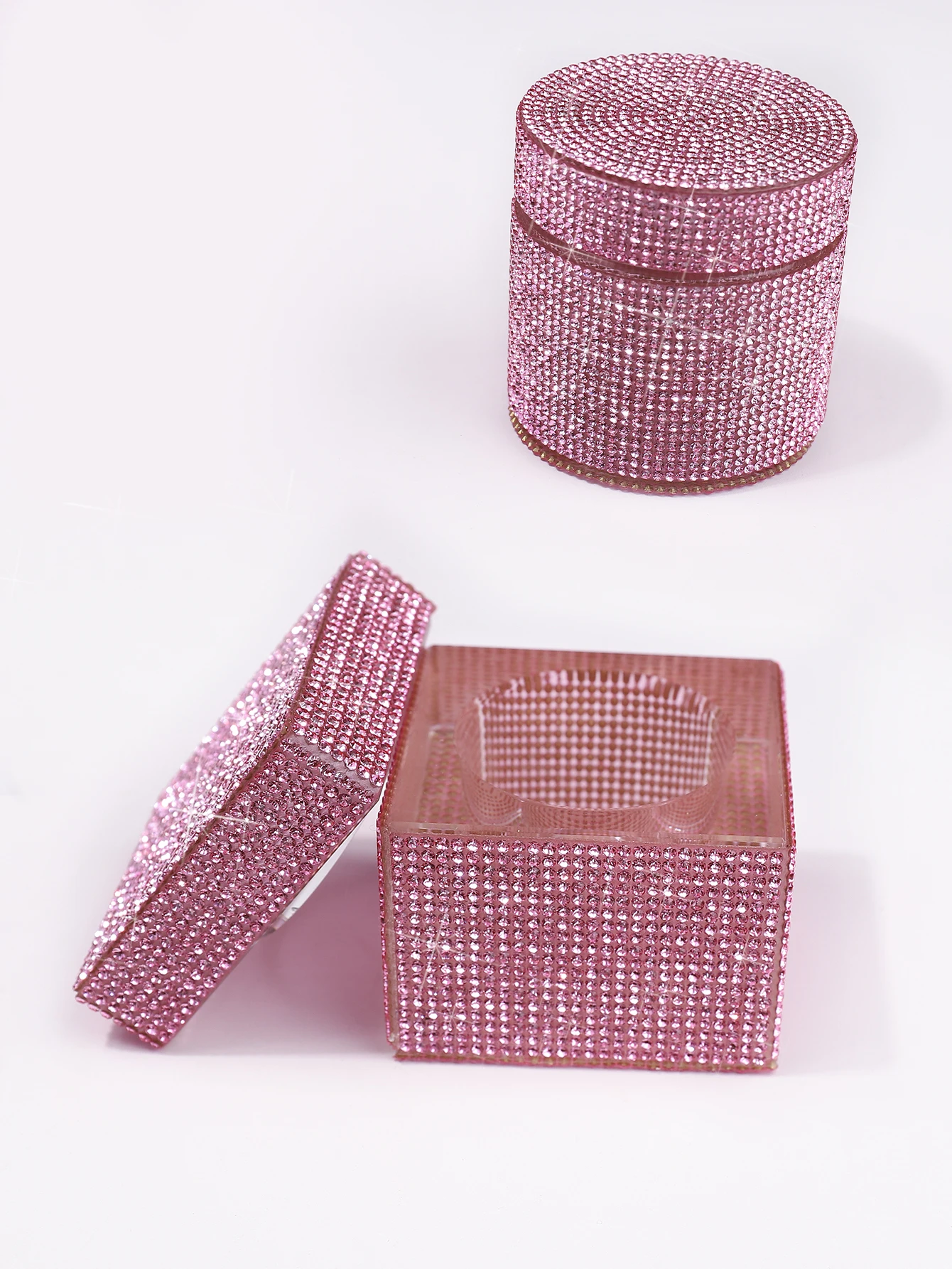 1 قطعة حجر الراين الوردي الماس مسمار الفن القلم تنظيف كوب بلينغ الفاخرة أدوات مانيكير صندوق منظم لصالون الأظافر