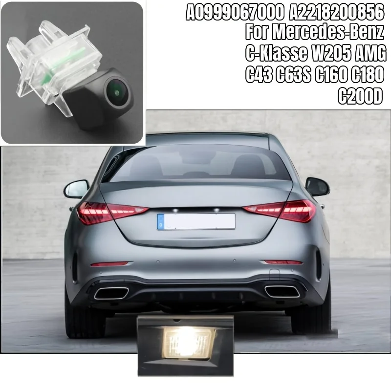 Rearview camera for cars, designed specifically for 2007–2020 Mercedes-Benz C-, E-, S-, CLS-, CLA-, and SL-Class coupes