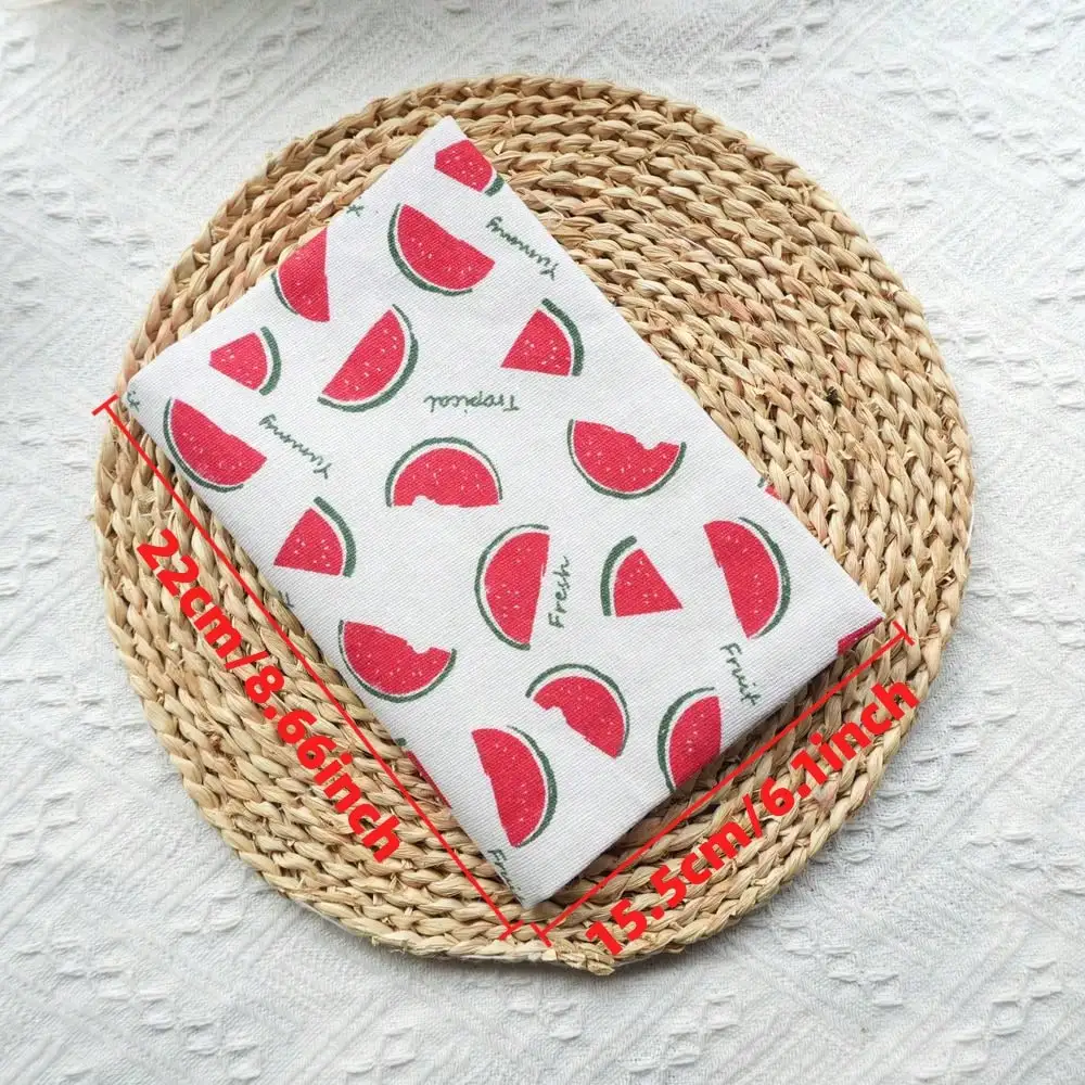 Fromthenon 1PC A5 A6 สัปดาห์ฤดูร้อนแตงโมผ้าปกหนังสือ Planner กรณีเปลือกป้องกันอุปกรณ์เครื่องเขียนสํานักงาน