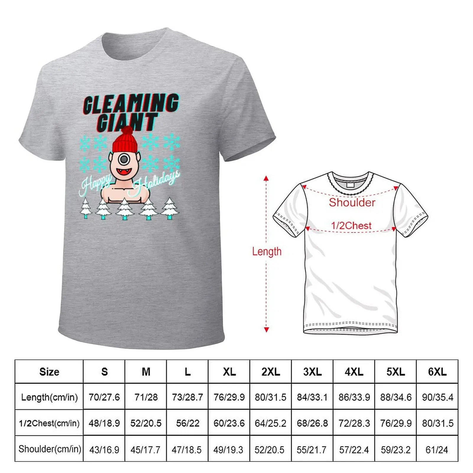 Gleaming Giant Happy Holidays T-Shirt Blouse sublime clothes for men