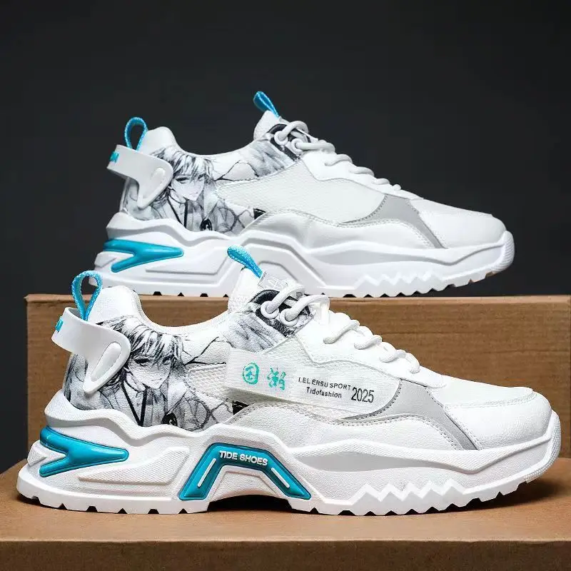 موضة أحذية رياضية من الجلد عدم الانزلاق منصة منخفضة أحذية رياضية الأزواج في الهواء الطلق أحذية رجالي عادية تشغيل أحذية رياضية Zapatillas Mujer