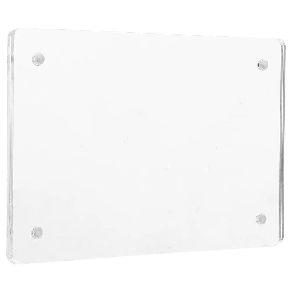 

Acrylic Transparent Display Stand Double Sided Magnetic Frameless Picture Frame Photo Block Sign Holder for Home Office Business