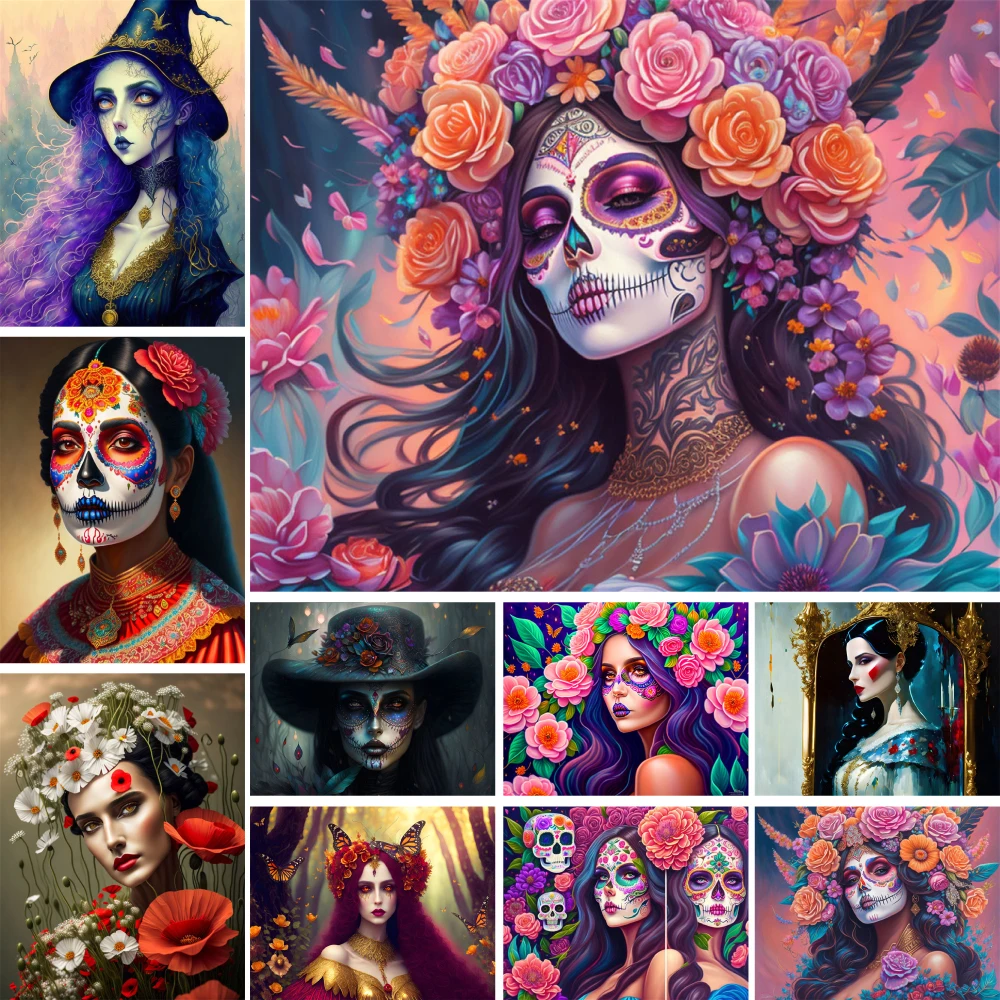 Portrait Grimace Women DIY Paint By Numbers Kit Oil Paints 40*50 Painting On Canvas Wall Decoration Crafts For Adults Wholesale