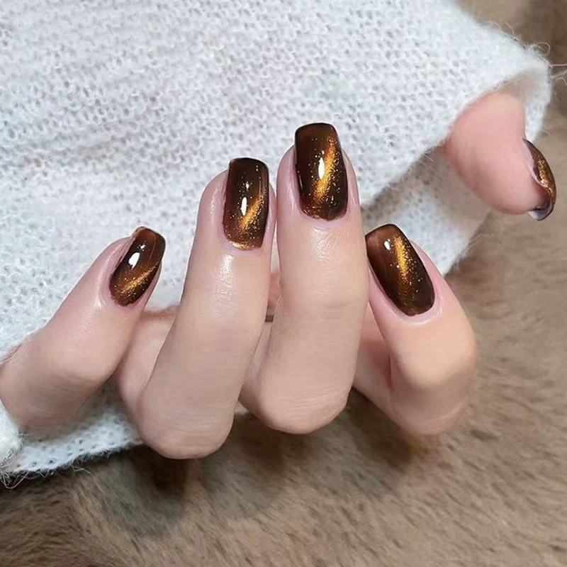 S169 10ml MARK MY SOUL Gilded Sand Brown Oil Based Nail Polish, Non Peelable