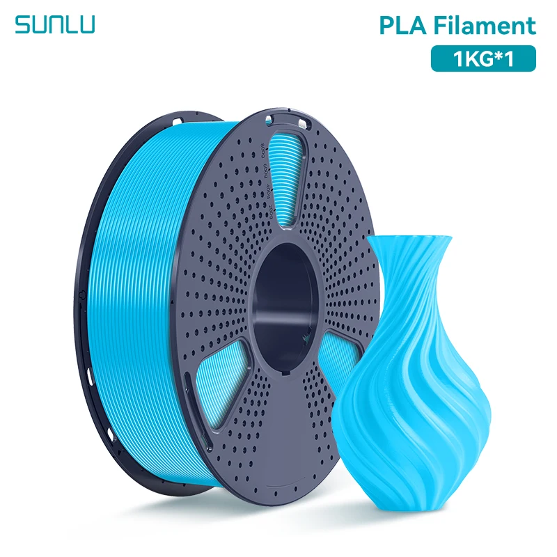 SUNLU 1KG PLA/Clear 3D-printerfilament 1,75 mm 1000 g spoel (2,2 lbs) netjes gerangschikt geen knoopfilament geschikt voor de meeste FDM-printers