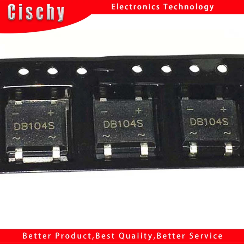 

10pcs/lot DB104 DB104S B104 bridge rectifier 400V 1A SOP4 new and original IC In Stock