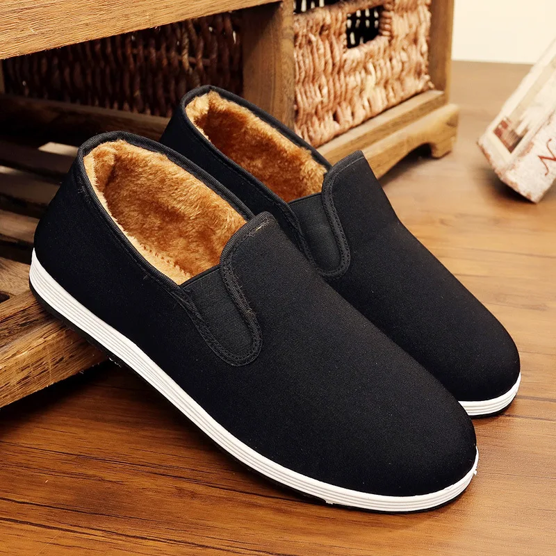Men Winter Shoes Men Fur Cotton Shoes Outdoor Casual Warm Fluffy Slippers Indoor Men Plush Flat Fur Shoes zapatos de hombre