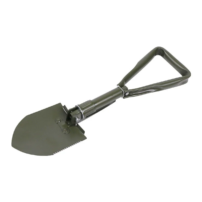 

58 cm ​Military Folding Camping Shovel, High Carbon Steel Entrenching Tool Tri-fold Handle Shovel with Cove