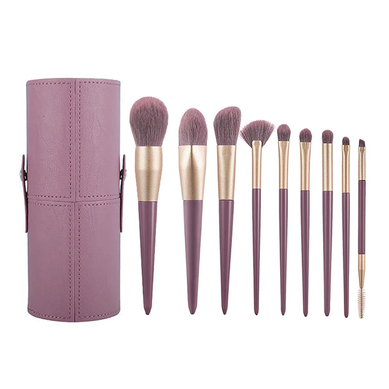 CALIYI 9PCS Makeup Brushes Soft Cosmetic Powder Eye Shadow Contour Highlight Lip Concealer Make up Tools High Quality Brush