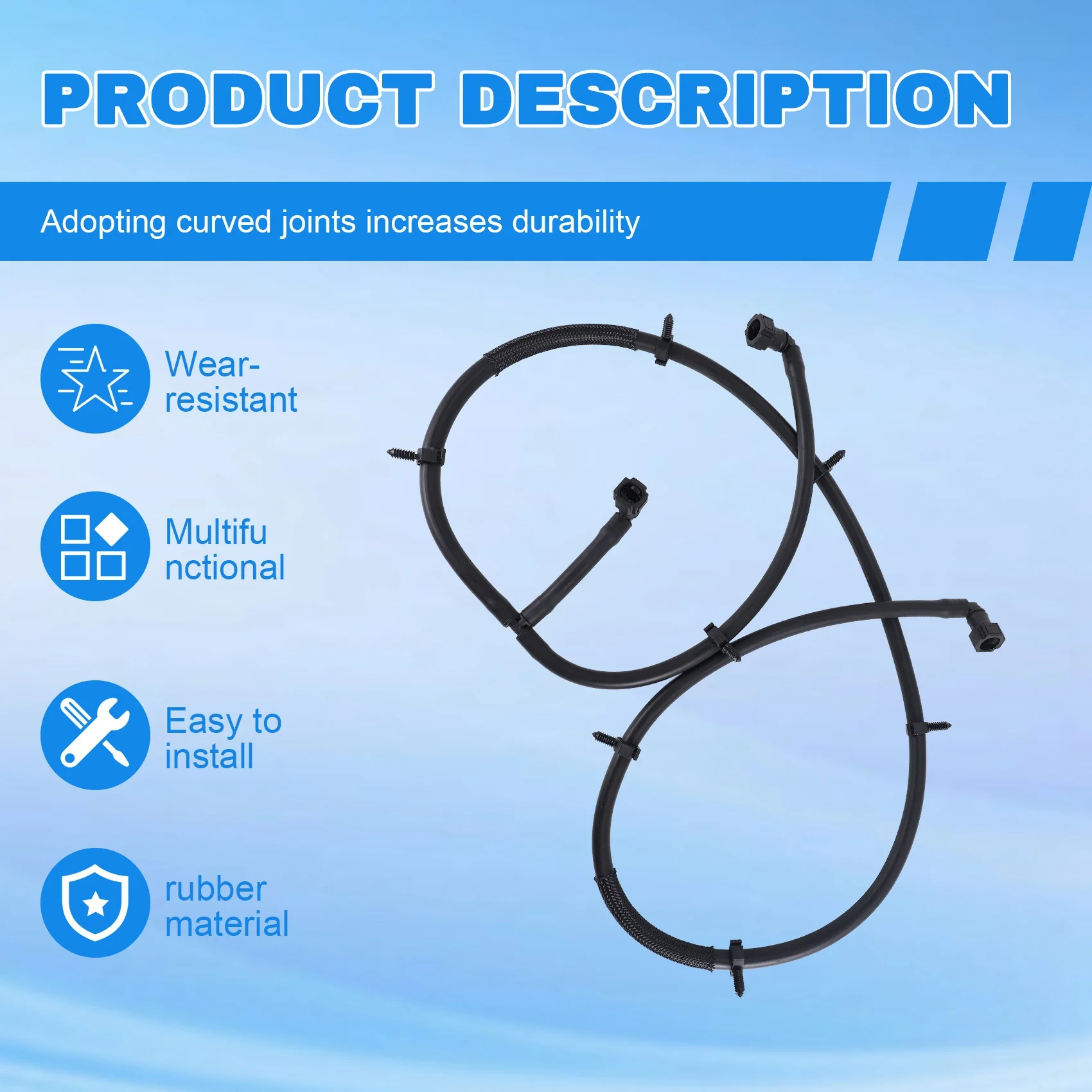 

Headlight Head Lamp Washer Hose Pipe Line 68188661AB For Jeep Grand Cherokee 2014-2018-A28K