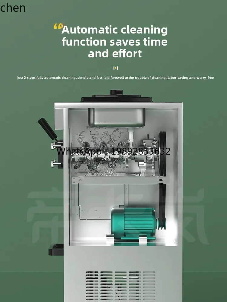 ZZ ijskraam commerciële no-cleaning ijsmachine automatische driekleurige ijsmachine kegel