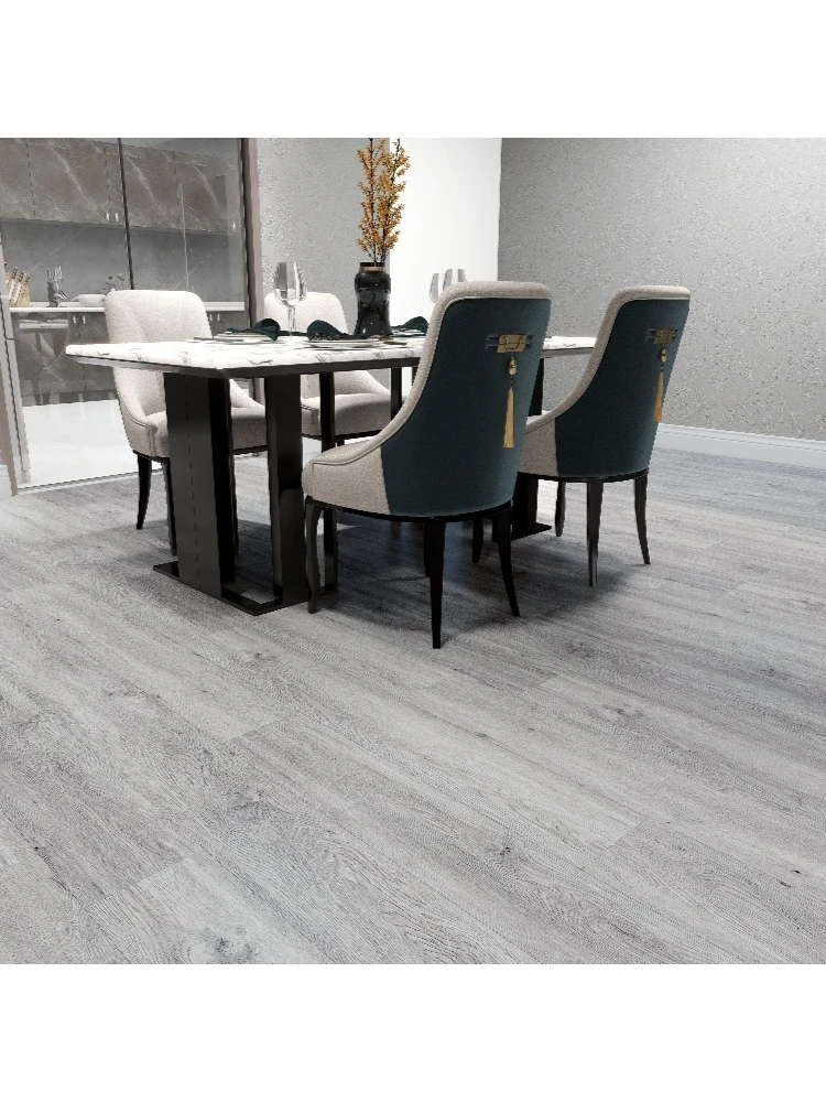 Lantai plastik SPC motif anyaman tangan 7 x48 yang tahan lama dan dapat disesuaikan