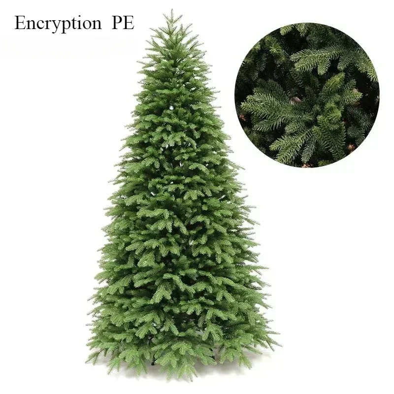 

2024 New Pure PE Material Encryption Christmas Tree Outdoor Home Decor Pines Xmas Party Decoration Christmas Ornaments