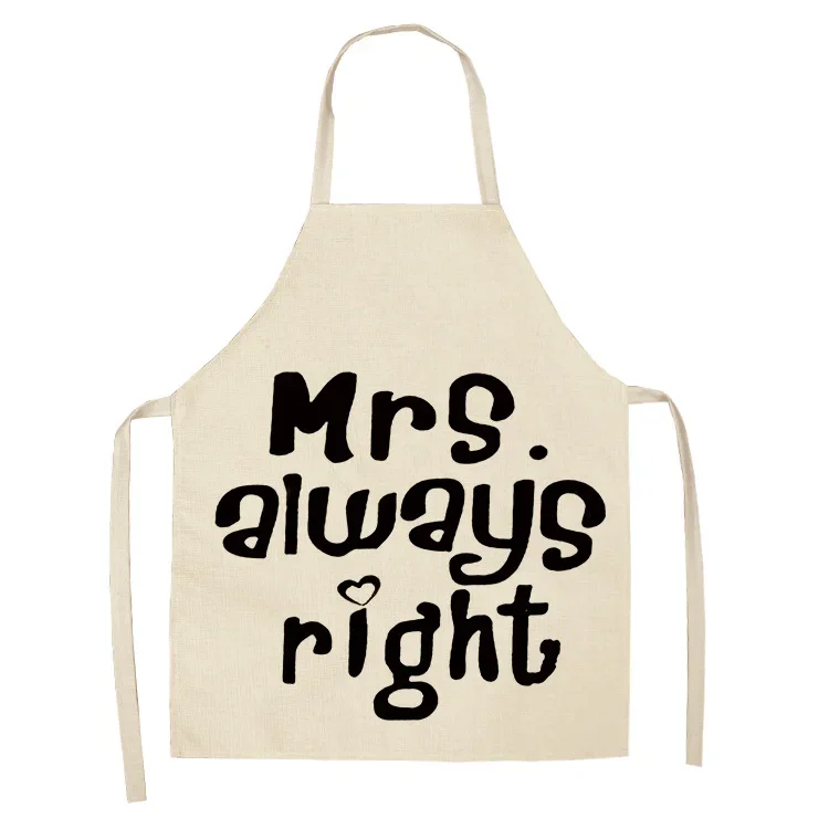 Valentine\'s Day Gifts women Couples Kitchen Aprons Unisex Party Cooking Bibs Cotton Linen Pinafore Cleaning Tools apron for men