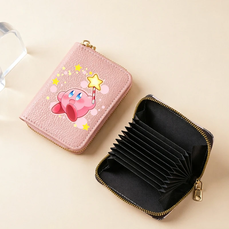 

NEW Kirbys Woman Short Wallet Zipper Wallets Fashion Coin Purse Female Cute Card Holder Girl Cartoon Travel Portable Money Bags