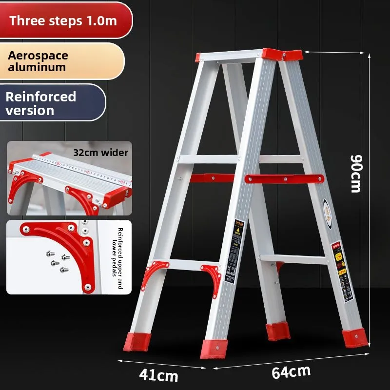 German Craftsmanship Thickened Aluminum Alloy Stepladder Multifunction Indoor Home Use Telescoping Folding Ladder Climbing view 3